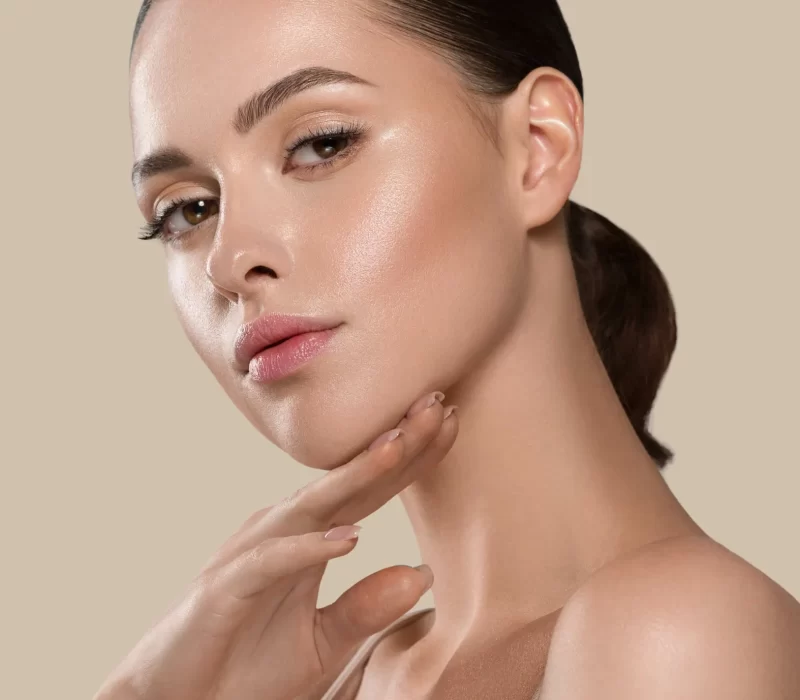 Lady with glowing face after Skin Tightening in San Mateo, CA